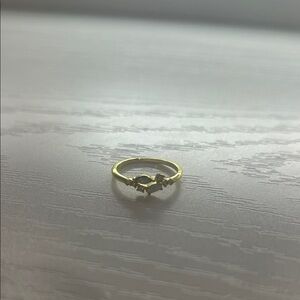 Elegant Gold Women's Ring + Hint of Blue